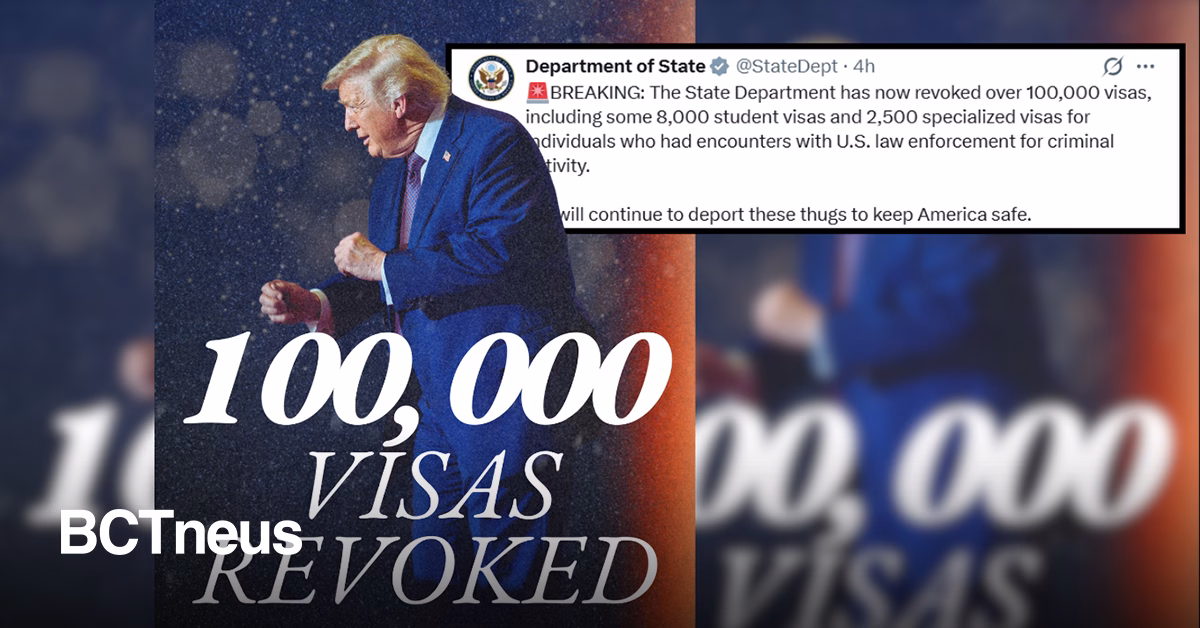 Articulo - EE.UU. revoca más de 100 mil visas en el primer año del segundo mandato de Trump