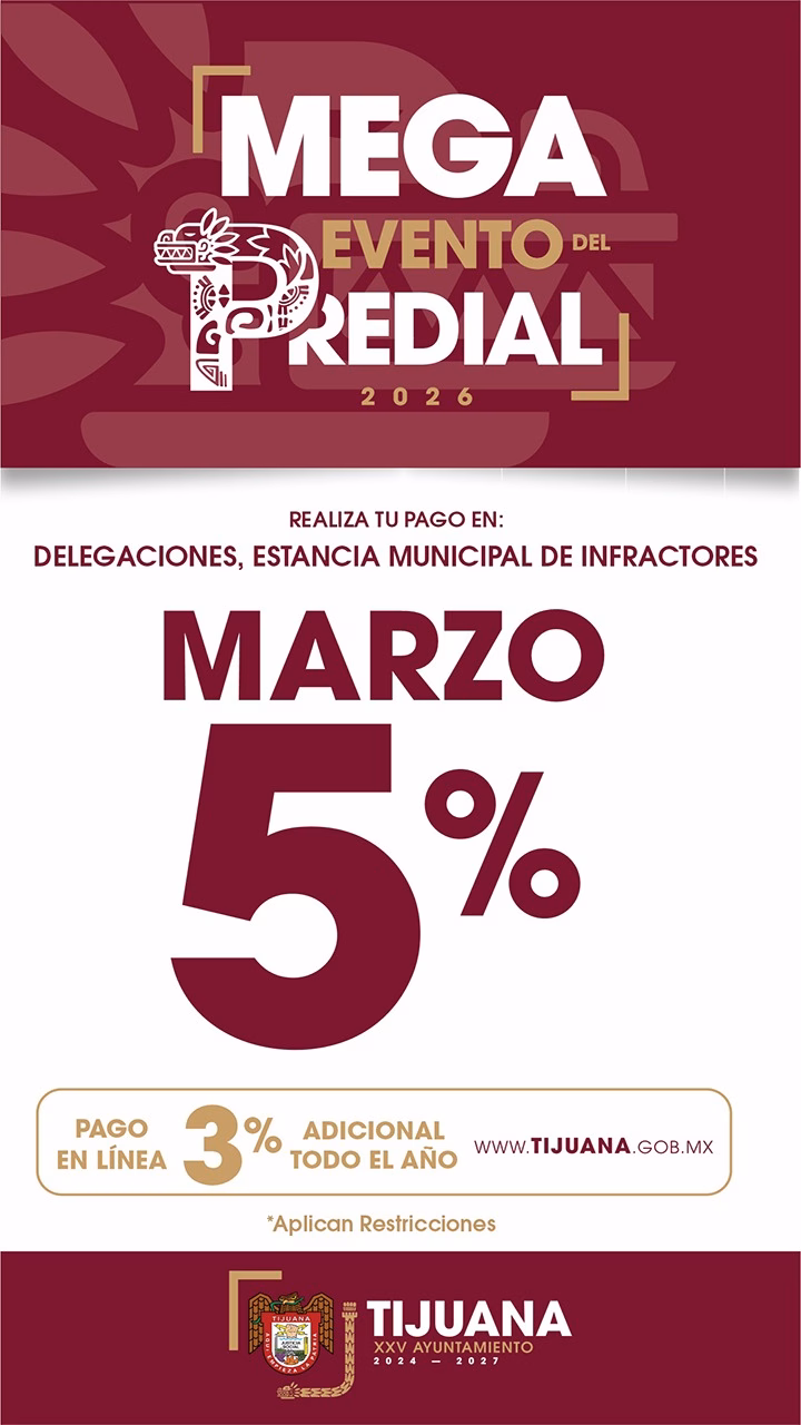 Predial Tijuana Marzo 2026 