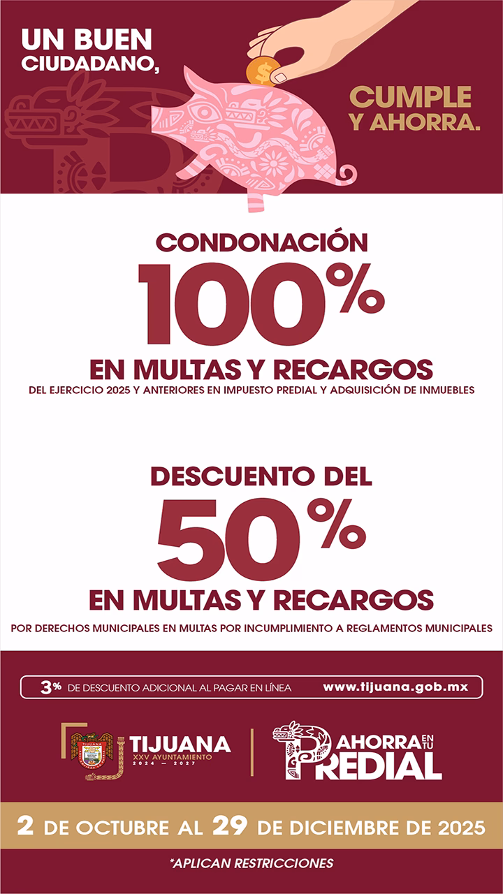 Predial Tijuana - Octubre / Diciembre