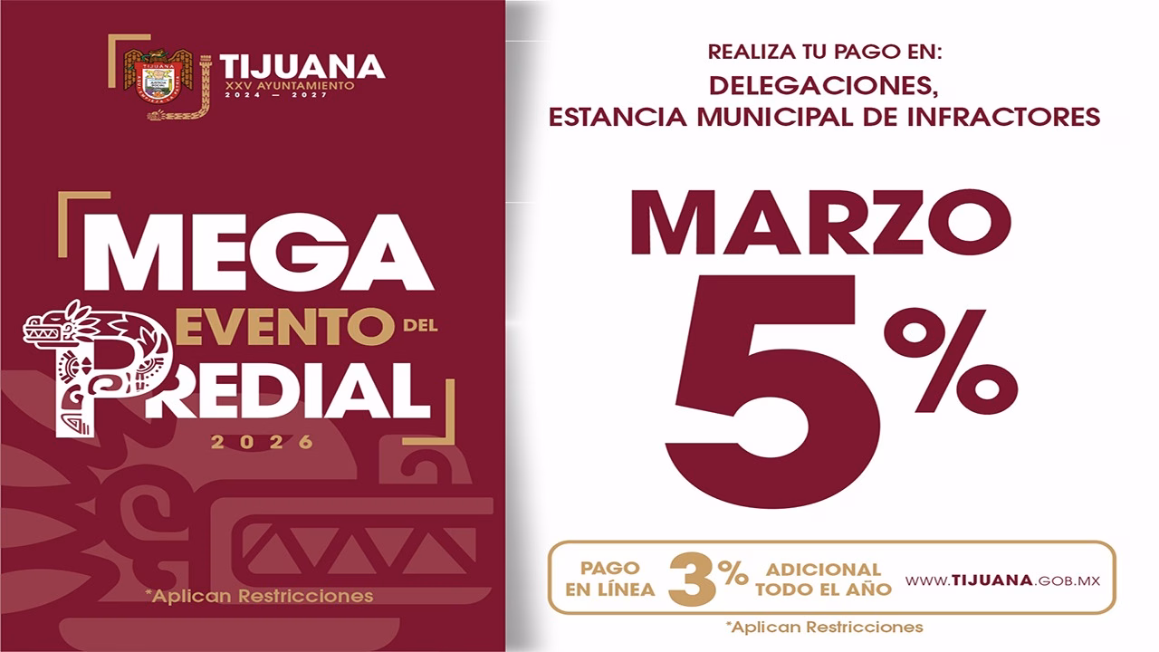 Predial Tijuana Marzo 2026 