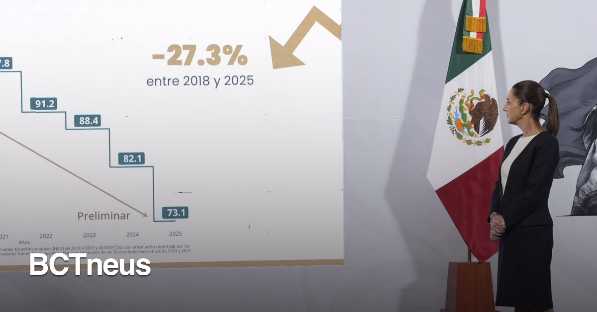 Articulo - Reducción del 25% en homicidios dolosos durante gobierno de Sheinbaum
