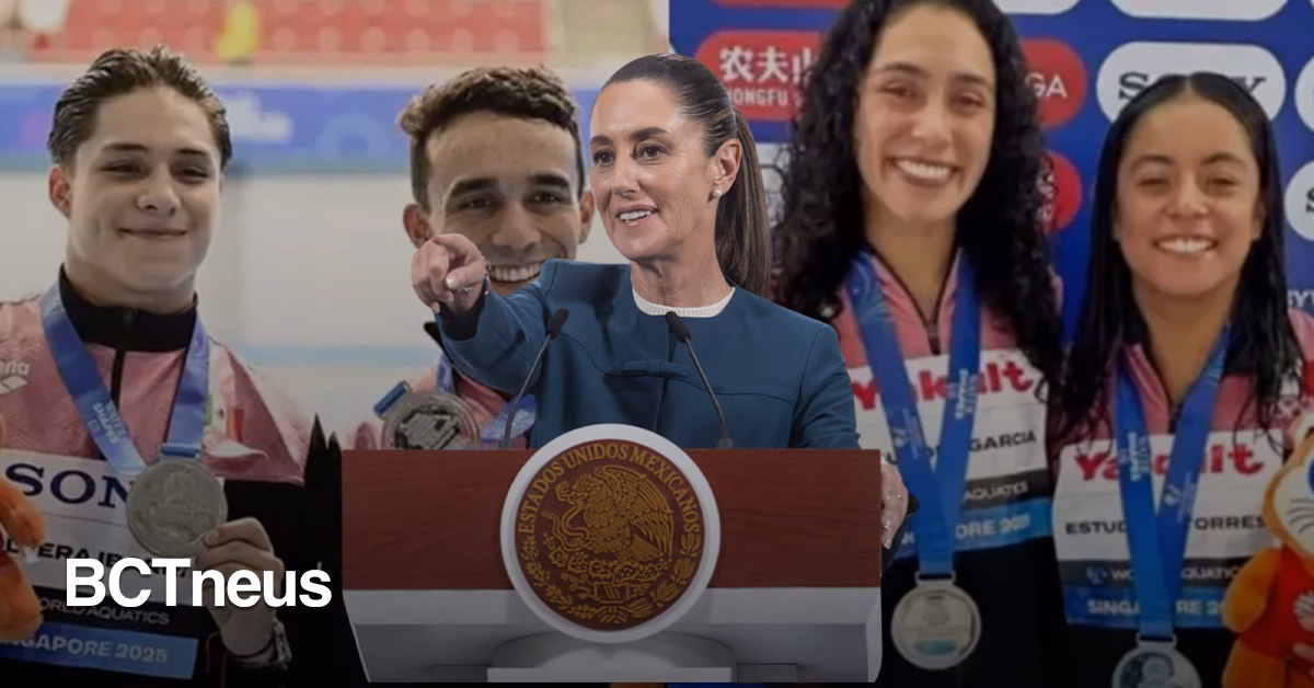 Articulo - Desde la mañanera, Sheinbaum reconoce a atletas que brillaron en Singapur