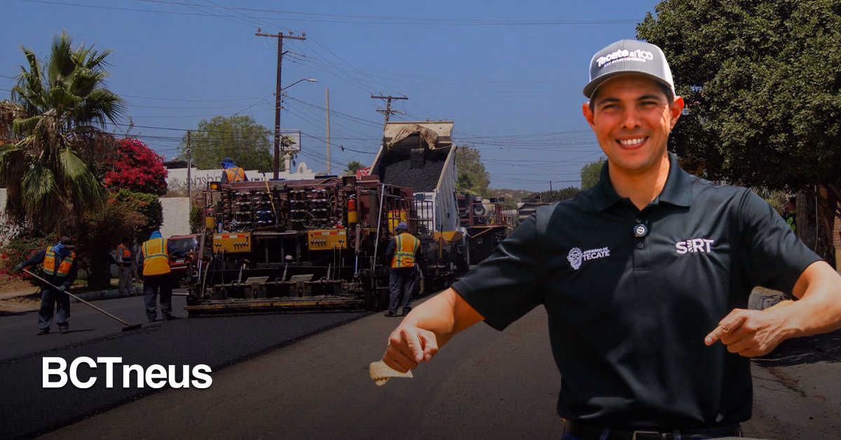 Articulo - 30 mil metros de calles rehabilitados en Tecate, informa Román Cota