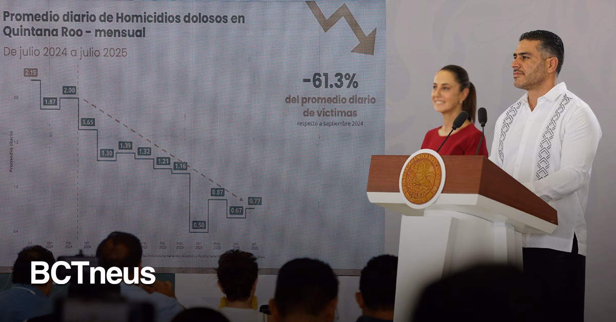 Articulo - Quintana Roo reduce 61% homicidios en un año: García Harfuch presenta resultados