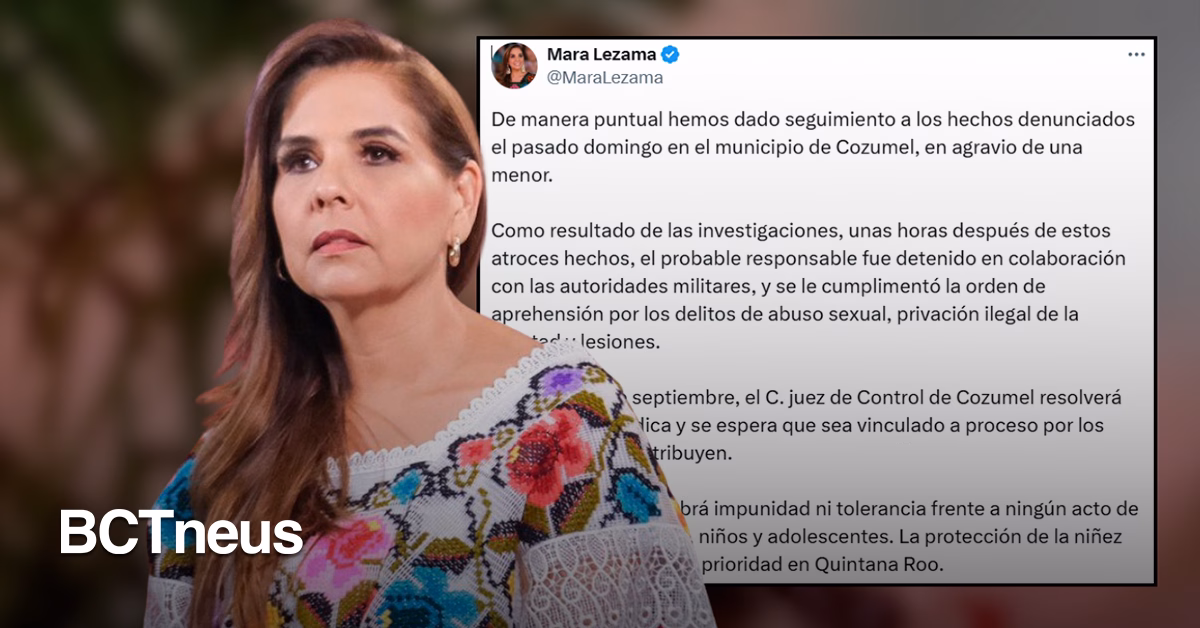 Articulo - Detienen a presunto agresor de menor en Cozumel; gobernadora promete cero impunidad