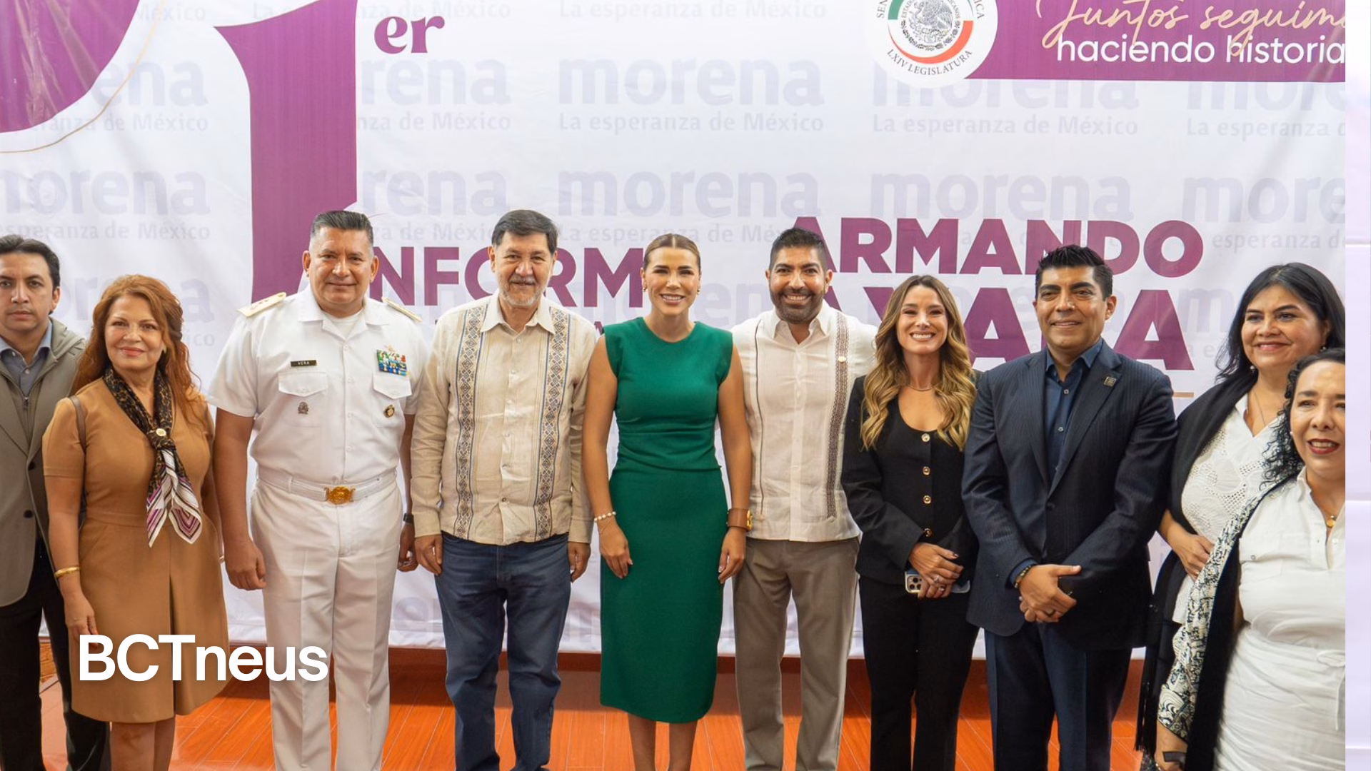 Articulo - El senador Armando Ayala realizó su Primer Informe de Actividades Legislativas, acompañado por la gobernadora.