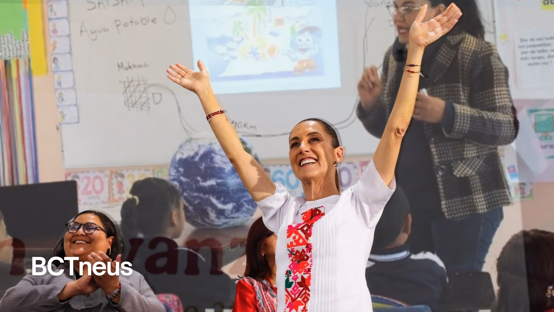 Articulo - Claudia Sheinbaum anuncia apoyo a docentes de San Luis Potosí y refuerza programas sociales