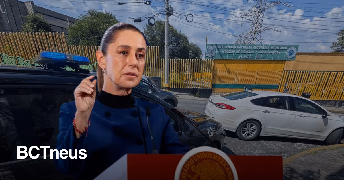 Articulo - Sheinbaum condena ataque en CCH Sur y ofrece apoyo a familias