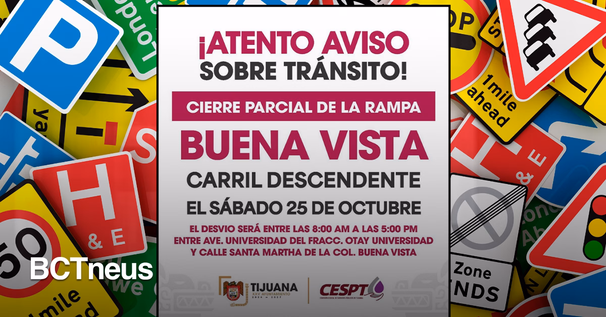 Articulo - Anuncian cierre parcial en Rampa Buena Vista por trabajos de mantenimiento de la CESPT