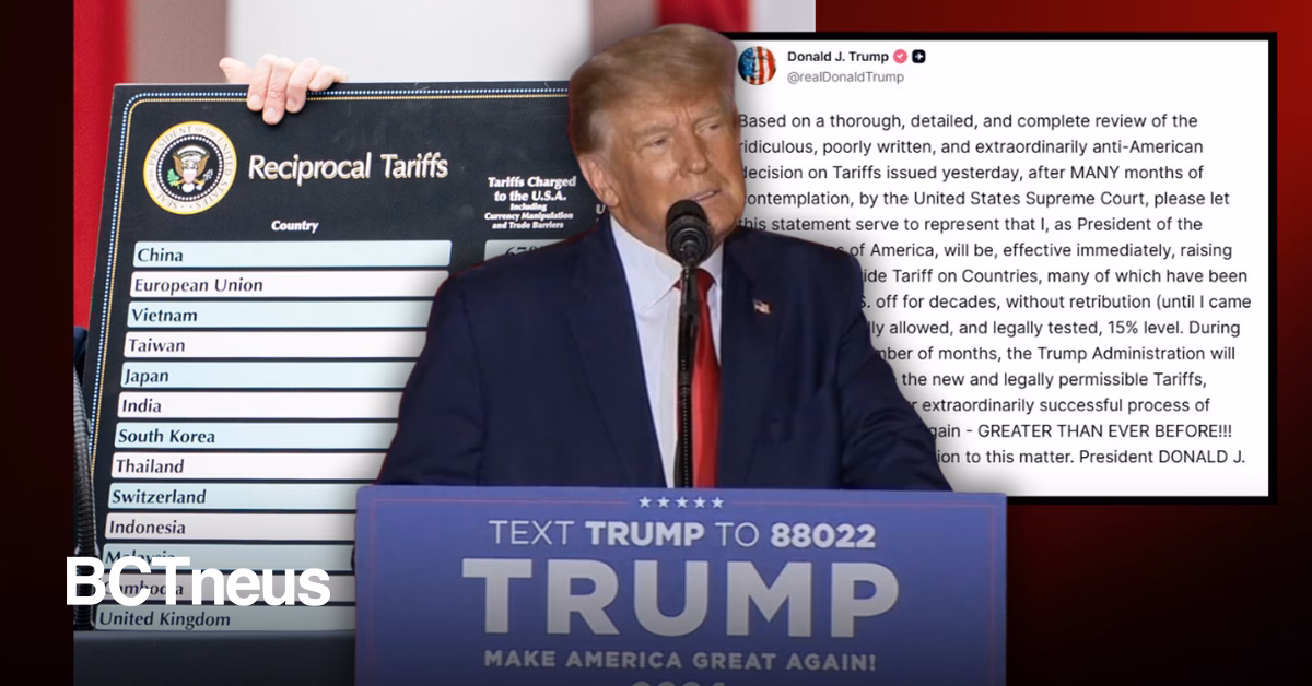 Articulo - Trump eleva de 10 a 15% el arancel global pese a fallo de la Corte Suprema