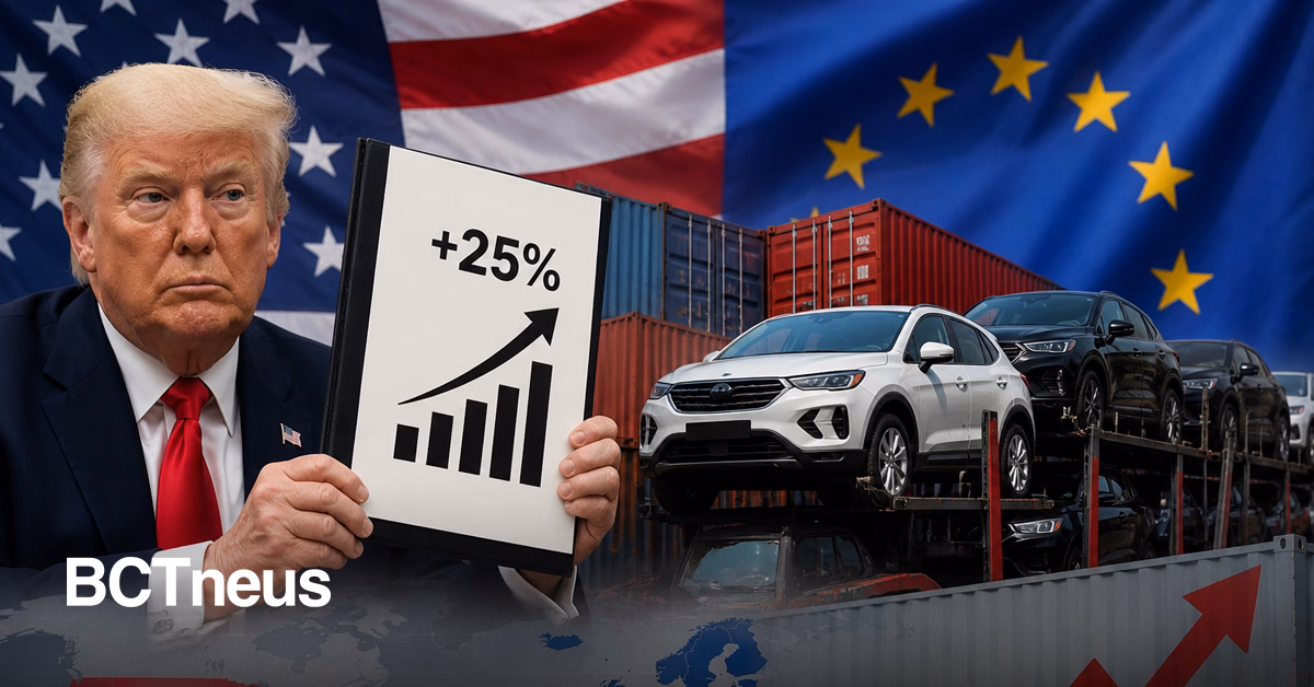 Articulo - Trump aprieta a Europa: anuncia arancel de 25% a autos y camiones de la Unión Europea