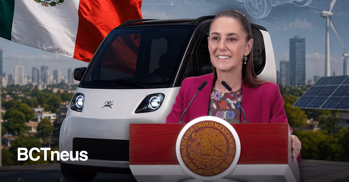 Articulo - Sheinbaum presenta el prototipo del minivehículo eléctrico Olinia