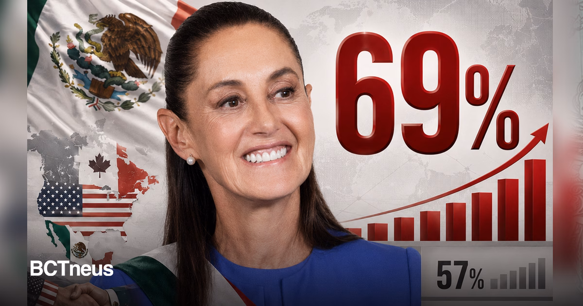 Articulo - A dos años de su triunfo electoral, Sheinbaum registra 69% de aprobación