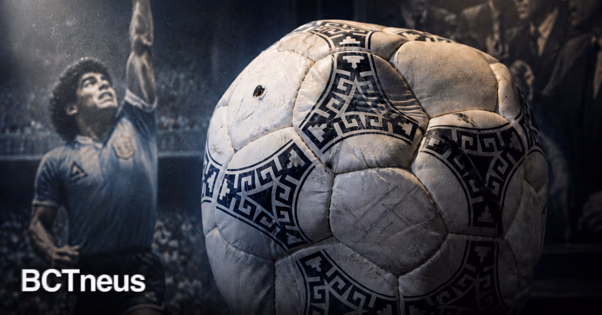 Articulo - Subastarán el balón del gol de “la mano de Dios” de Maradona; guardado por el árbitro