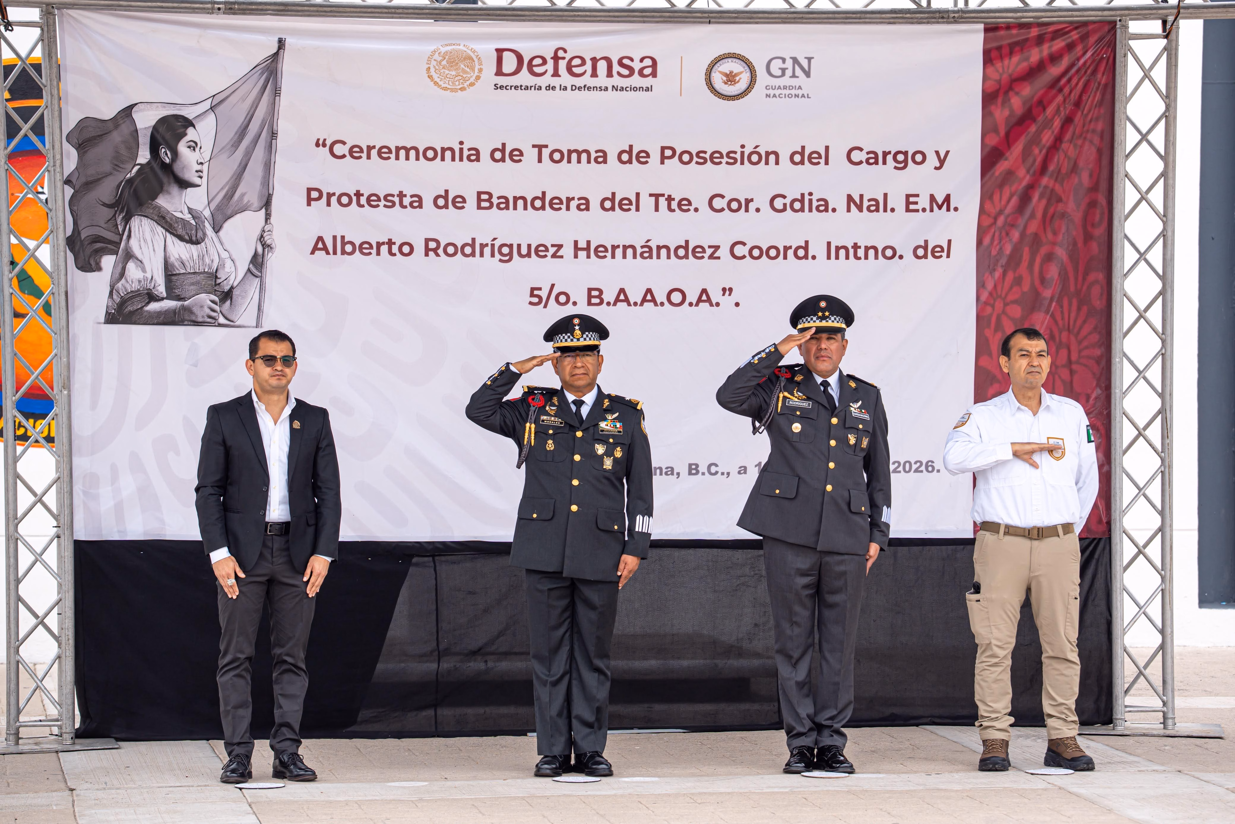 Articulo - Abdiel Gutiérrez asiste a toma de protesta de nuevo coordinador interino de la Guardia Nacional en Baja California