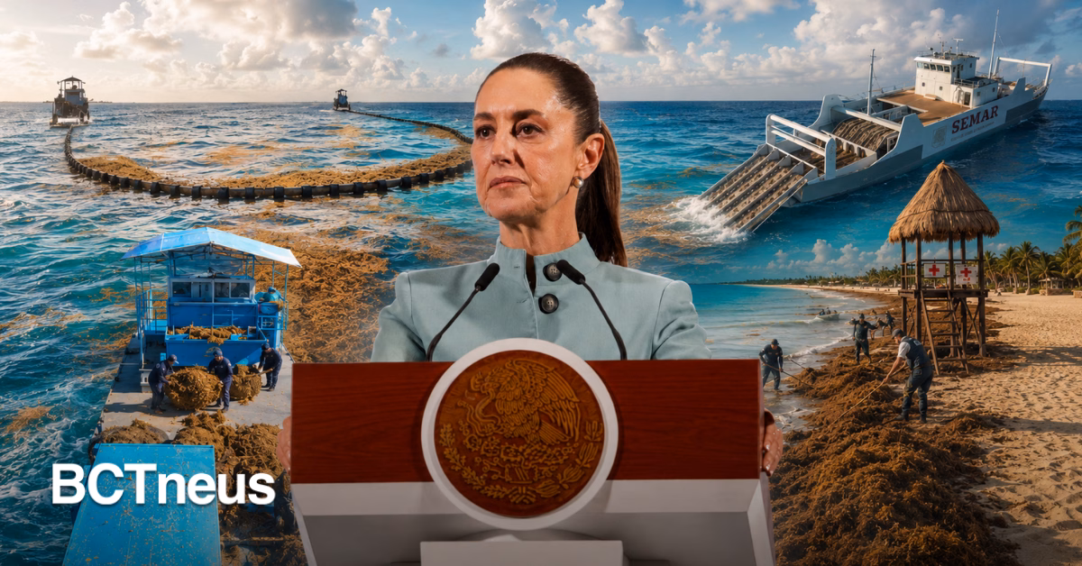 Articulo - El sargazo deja de ser un problema temporal; México refuerza su estrategia para proteger el Caribe