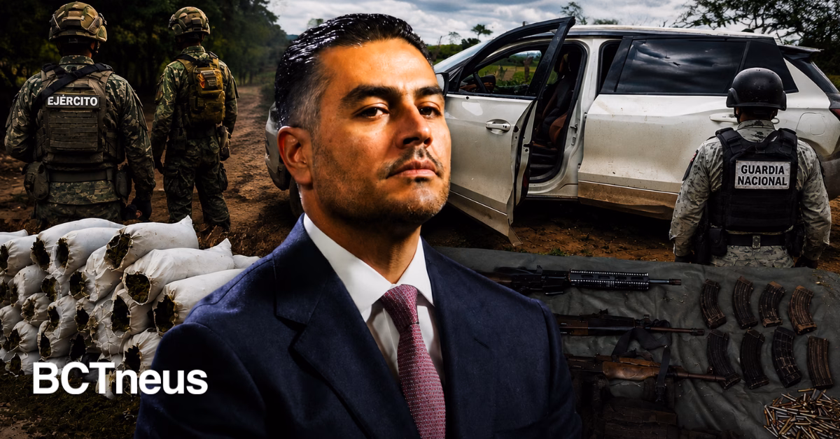 Articulo - Harfuch reporta operativo en Sinaloa: 12 detenidos y aseguramiento de arsenal y droga