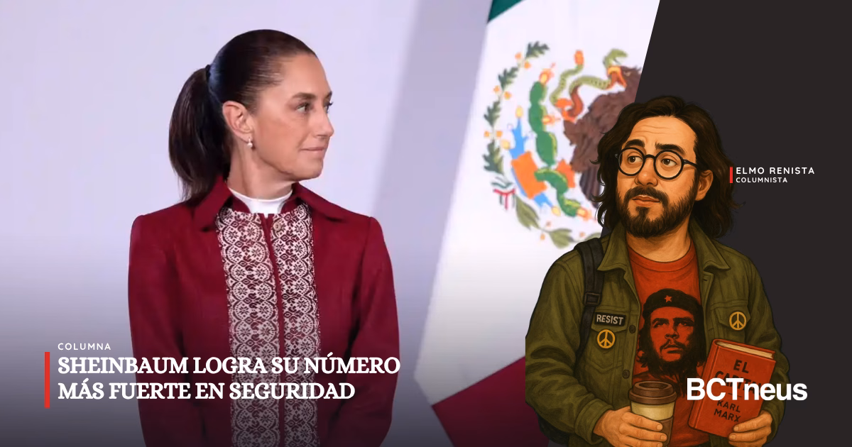 Sheinbaum logra su número más fuerte en seguridad