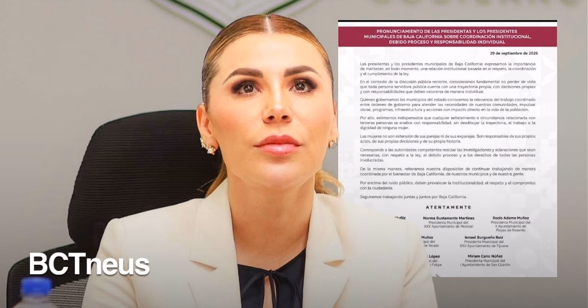 Articulo - Las mujeres no son extensión de sus exparejas: Alcaldes de BC respaldan a Marina del Pilar