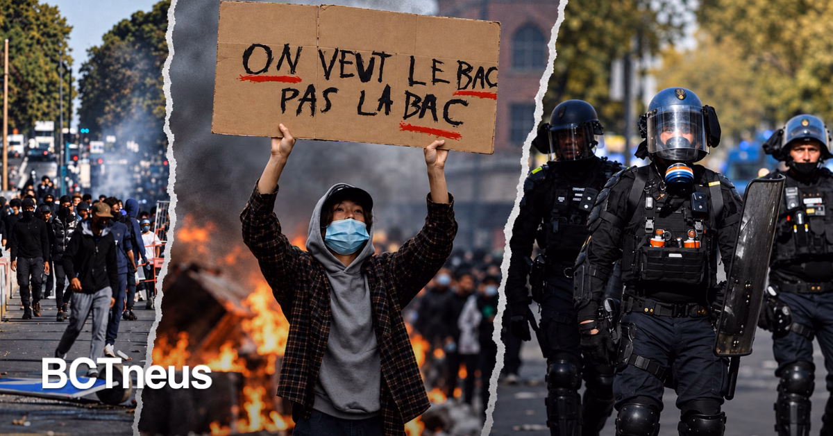 Articulo - Estudiantes toman las calles de Francia y los reclamos terminan en disturbios